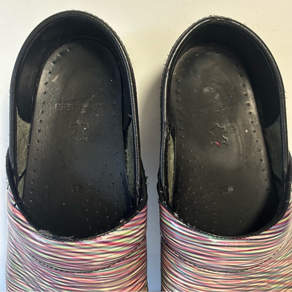 Dansko 39 Professional Style Stripe Clog Shoe Mul… - image 4